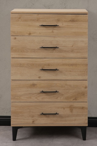 Şifonyer, Blesk 5 Çekmeceli Şifonyer Kahverengi Çok Renkli