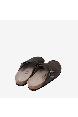 Terlik Erkek G106581 Genuins Rıva Velour Dark Grey Gri