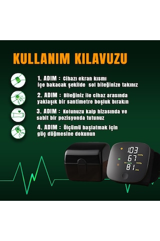 Mayf Türkçe Konuşan Bilekten Ölçer Tam Otomatik Tansiyon Aleti