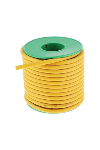 12 Awg Silikon Kablo Esnek 7 Metre Yüksek Sıcaklık Silikon Kablo Sarı