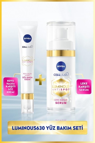 Nivea Luminous 630 Leke Karşıtı Serum 30 ML + Koyu Halka Karşıtı Göz Kremi 15 ML