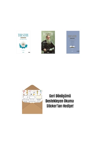 Tolstoy Bütün Eserleri 18 + Tolstoy Bütün Eserleri 16 + Tolstoy Bütün Eserleri 17 Ciltli + Okuma Sticker'ları
