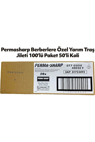 Perma Sharp Berber Yarım Tıraş Jileti 50 x 100'lü