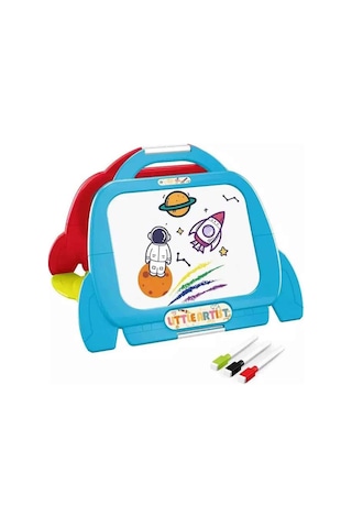 3in1 İlk Çizim Tahtam Kara, Beyaz Ve Şeffaf Tahta Seti, Kalemli & Tebeşirli Çocuk Çizim Oyuncağı