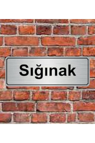 10X20 Cm Sığınak Yazılı Metal Yönlendirme Levhası