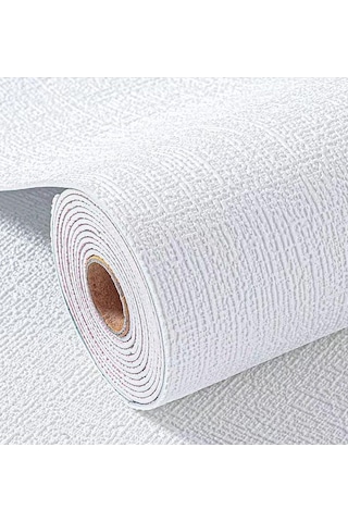 50x280 Cm Kendinden Yapışkanlı Alüminyum Folyolu Isı Ses Yalıtımlı Duvar Kağıdı Paneli Dekor Beyaz