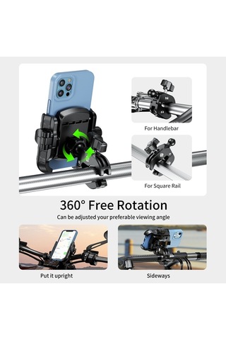 Sones Kewig Elektrikli Bisiklet Vigorously Clip Taban Braketi Açık Hava Bisikleti Cep Telefonu Navigasyon Tutucu, Model: M8sp-c4