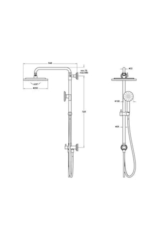 VitrA Origin Cl Duş Kolonu - Mat Siyah A4579336 Mat Siyah