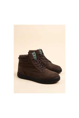 Bafaş Ayakkabı 038616 Kahve Hakiki Dana Derisi Erkek Günlük Sneaker Kahverengi