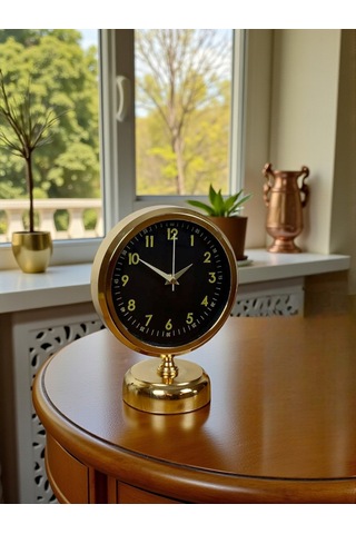 River World Masa Saati Gold Metal 25 Cm X 20 Cm Harmony Gold Çok Renkli