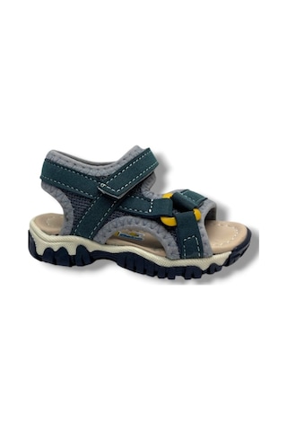 Arzen Bebe 227-26 Cırtlı Anatomik Erkek Çocuk Sandalet Petrol Gri 26-30