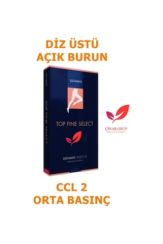 Sigvaris Top Fine Select Burnu Açık Diz Üstü/Diz Üstü Varis Çorabı (443323933)