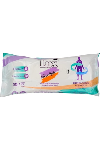 Lüx Hasta Vücut Temizleme Islak Mendil Havlu 50 Yaprak Xl (2 Li S