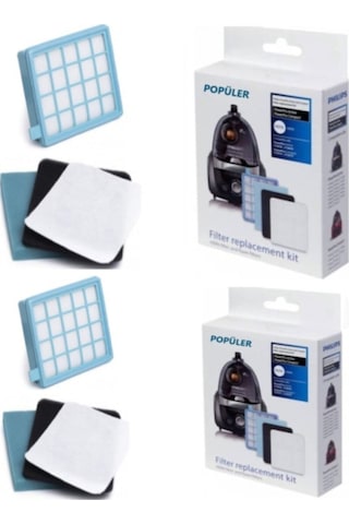 Philips Fc 9323/07 Powerpro Compact Hepa Filtre Seti ( 2 Adet ) Uyumlu