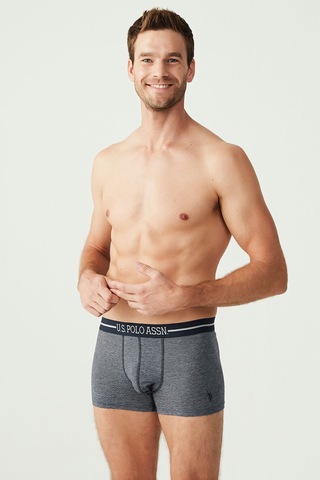U.S. Polo Assn. Erkek Lacivert - Lacivert Melanj 3 Lü Boxer 80306