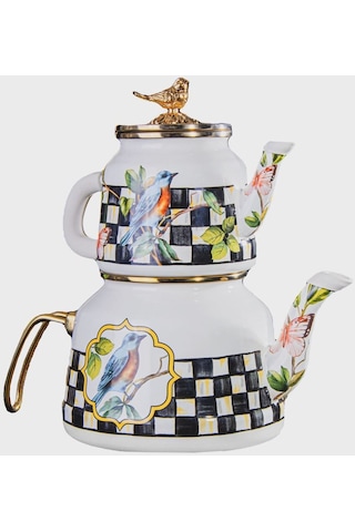 Miss Betty Paradise Prdcyd-9381-1 2.65 L Damalı Emaye Çaydanlık