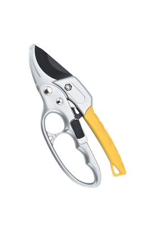 Qingmipy Ergonomik Bahçe Makası - Paslanmaz Çelik Bıçaklı, Yaylı Budama Makası Çiçek Ve Ağaçlar İçin