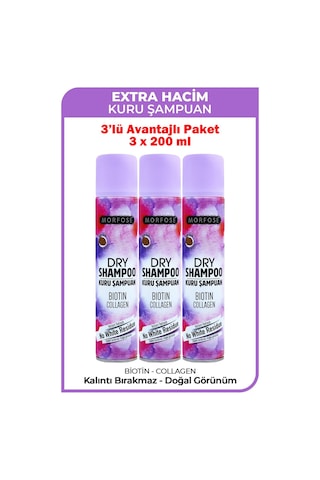 Morfose Kuru Şampuan Extra Hacim 200 Ml 3 Adet