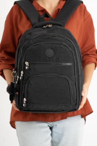 Ultra Hafif Orta Boy Sırt Çantası Unisex Siyah Model: 571-3c - Siyah