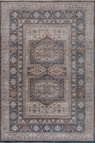 Gabardin Halı 7/24 Serisi 1481 Mavi Salon Oturma Yatak Odası Halısı Mavi