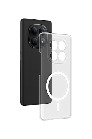 Vendas Xiaomi Redmi Note 15 4g Kamera Korumalı M-safe Şarj Özellikli Şeffaf Zore London Sert Pc Kapak Şeffaf