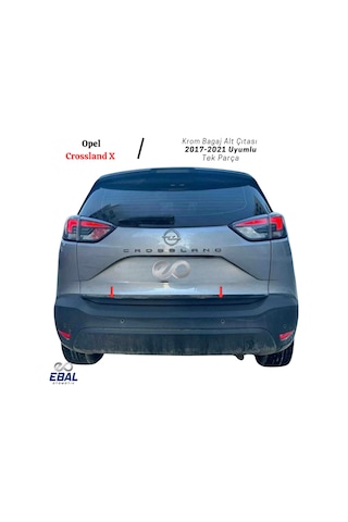 Opel Crossland X Krom Bagaj Alt Çıtası 2017-2021 Paslanmaz Çelik