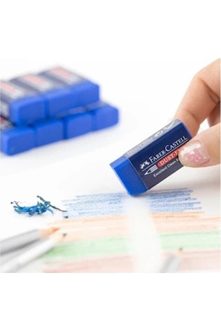 Sınav Silgisi Mavi Silgi Orta Boy 10 Adet Faber Silgi Sınav Yumuşak Silgi Kaliteli Orjinal Okul Öğrenci