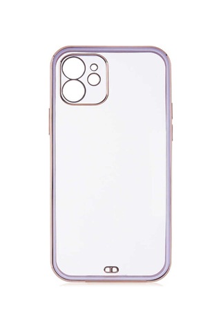 Apple Uyumlu iPhone 12 Zore Clear Kılıf-lila