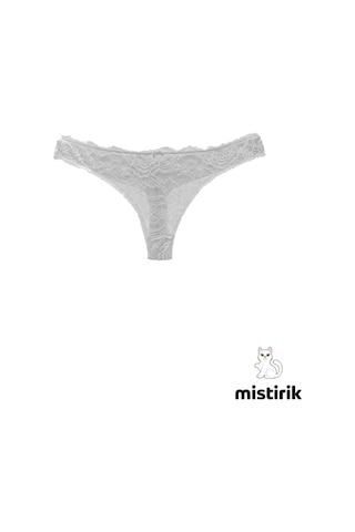 Masara Model Tanga Desenli Ve Esnek Spor Külot Beyaz Renk Beyaz