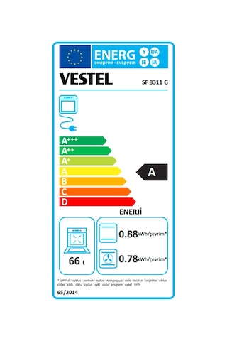 Vestel SF 8311 G 66 LT Ocaklı Solo Fırın