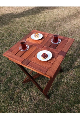 Birayse Ahşap Rustik Bahçe Ve Balon Masası Ceviz