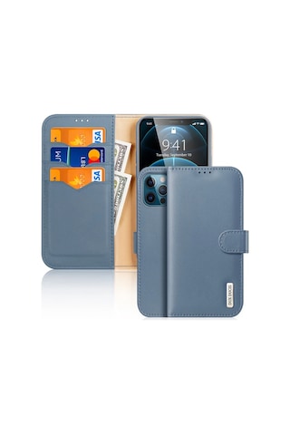 Dux Ducis İphone 12 Pro Max Kılıf Mıknatıslı Cüzdanlı Deri Kılıf Hivo Series- 5775 Çok Renkli