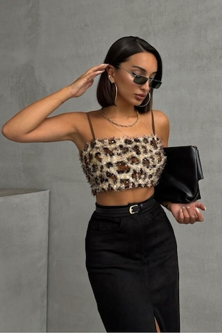 Verymoda Leopar Desenli Büstiyer F1777 L.pullu