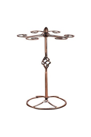 Venturemart Bronz Metal Ev Şarap Cam Seti İle 6 Kristal Kök Şarap Bardakları Şarap Sürahi Baş Aşağı Kapat