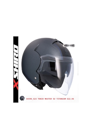 Shiro Jet&Ofc Tokio Maste Motosiklet Kaskı Titanium