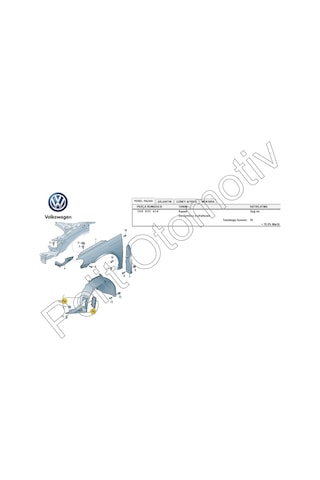 Scirocco Sağ Ön Çamurluk Davlumbaz Kapağı 1K8805414 ()