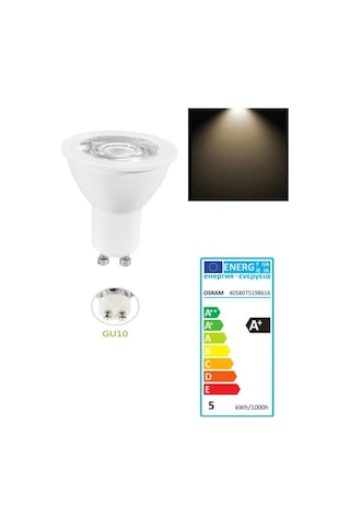 Osram Par16 4.5W 50W Starter Ayak Çanak Ampul 4000K 5 Adet