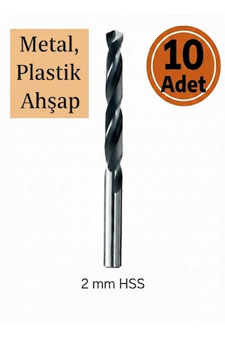 2 Mm Hss Matkap Ucu - Metal , Ahşap, Plastik Delme Ucu 10 Adet