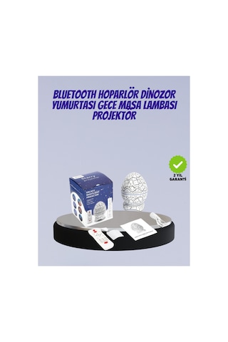 Astraltech Bluetooth Bağlantılı Dinozor Yıldız Projektör Gece Lambası Ve Uyku Yardımcısı Çok Renkli