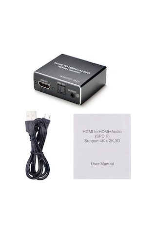 Anunnaki Hdmı + Audio Out Ayırıcı Extractor Converter Spdıf Toslink Optik 3.5mm Ses Çıkışlı 4k