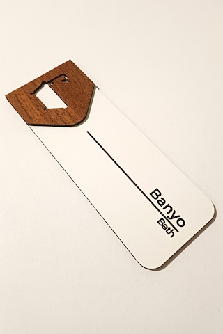 Banyo Kapı Tabelası Mdf Yönlendirme Levhası 19x7 Cm Çift Katmanlı, Çift Taraflı Bantlı