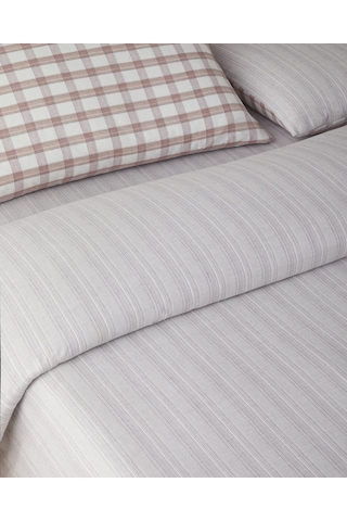 English Home Crispcheck İpliği Boyalı Çift Kişilik Çarşaflı Nevresim Takımı 200x220 Cm Turuncu Turuncu