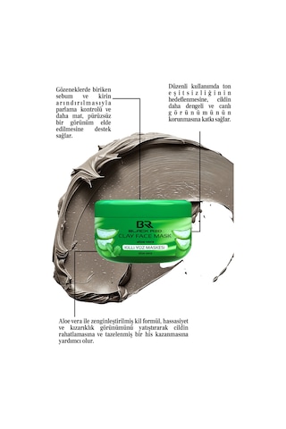 Kil Maskesi Yüz Maskesi Aloe Vera İçerikli Killi Yüz Maskesi - 400g Yüzmask