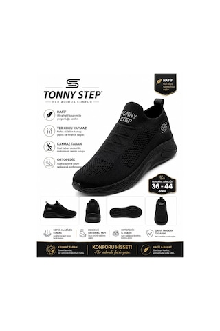 Tonny Step Çorap Ayakabı Triko İnce Hava Alan Oetopedik Hafif Terk Koku Yapmaz Günlük Sneaker Spor Ayakkabı Çok Renkli