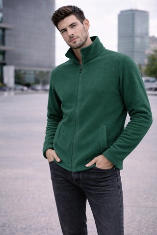 Bbbutikbasic Unisex Traşlı Polar Ceket M5414 Yeşil