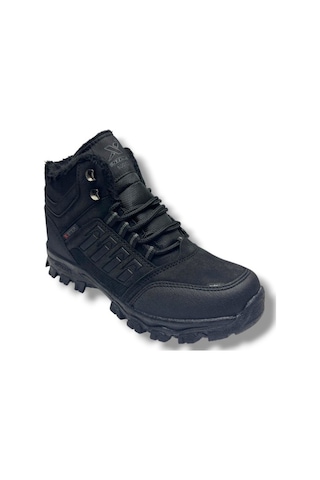Xstep X6-26 Deri Trekking Kar Kış Outdoor Erkek Bot Siyah