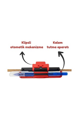 Temel A5 Ahşap Sekreterlik Otomatik Mekanizmalı Kalem Tutma Aparatlı