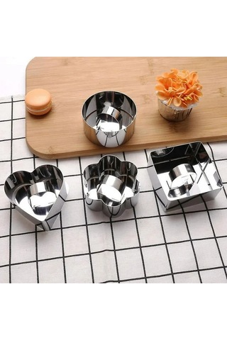 Fida Kalp Adet Pasta Kalıbı İttirici Parfe Gümüş