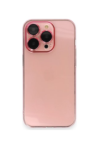Apple Uyumlu iPhone 13 Pro Uyumlu Kılıf Armada Lensli Kapak - Rose Gold Renkli