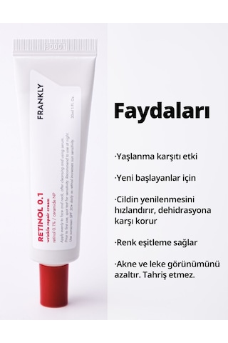 %01 Retinol İçeren   Ve Yenileyici Retinol Krem 30 Ml